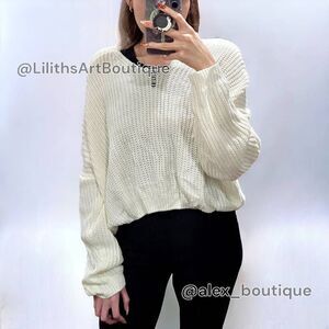 Windsor Oversized Knit Sweater(J009)-Size L for Women